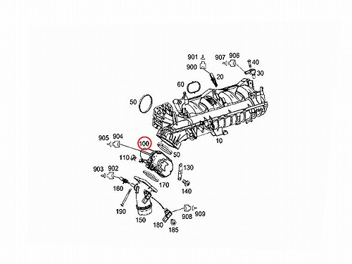 スロットルボディ(スロットル バタフライ サポート) メルセデスベンツ
