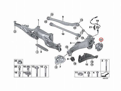 ホイール ハブベアリング リア 左右共通 MINI(ミニ) [33416867927]MINI