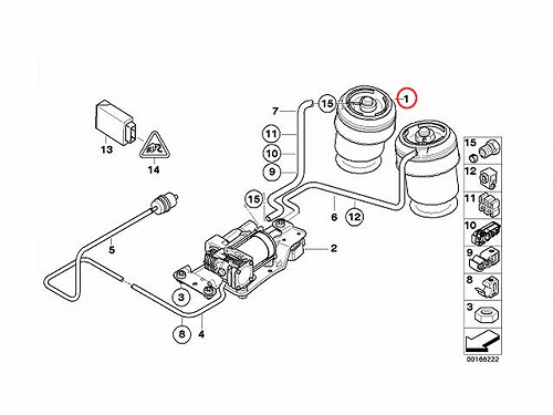 エアサス エアスプリング リア 左右共通 BMW [37126790079]BMW E70 E71