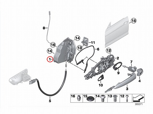 純正 ドアロック アクチュエーター フロント 右側 BMW [51217229462]BMW E83 E84 F10 F11 F20 F22 F25  F30 F31 F34 F80 | セントピア