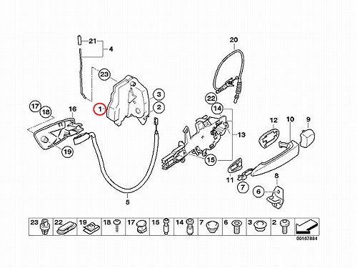 純正 ドアロック アクチュエーター リア 右側 BMW [51227229460]BMW