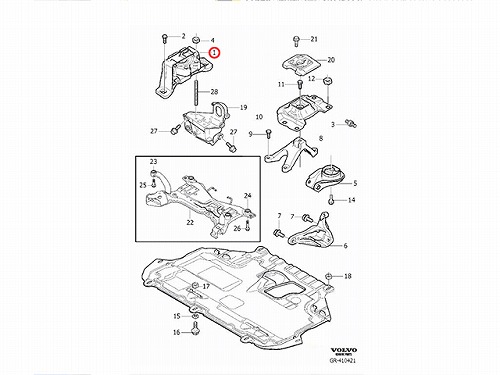 エンジンマウントブッシュ 右側 VOLVO(ボルボ ) [V31375739]VOLVO