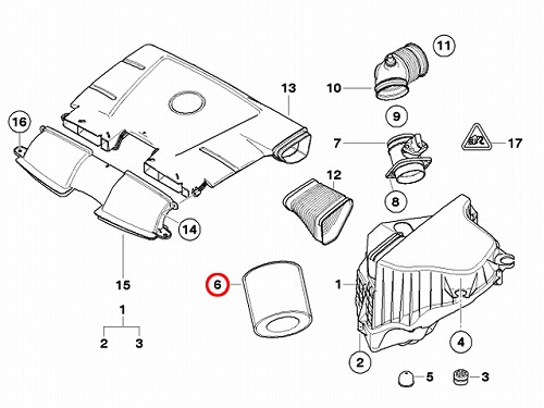 エアフィルター(エアクリーナー) BMW 1シリーズ E81 E82 E87 E88 116i